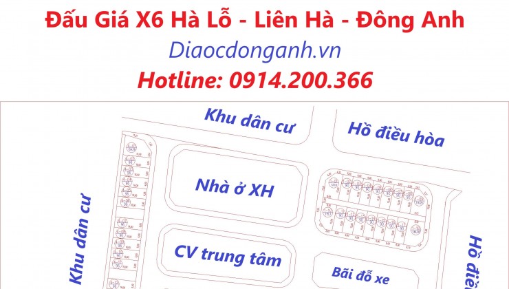 Chính chủ bán hoa khôi 90m view vườn hoa - đấu giá Hà Lỗ,Đông Anh. Giá siêu thu hút. LH:0914200366